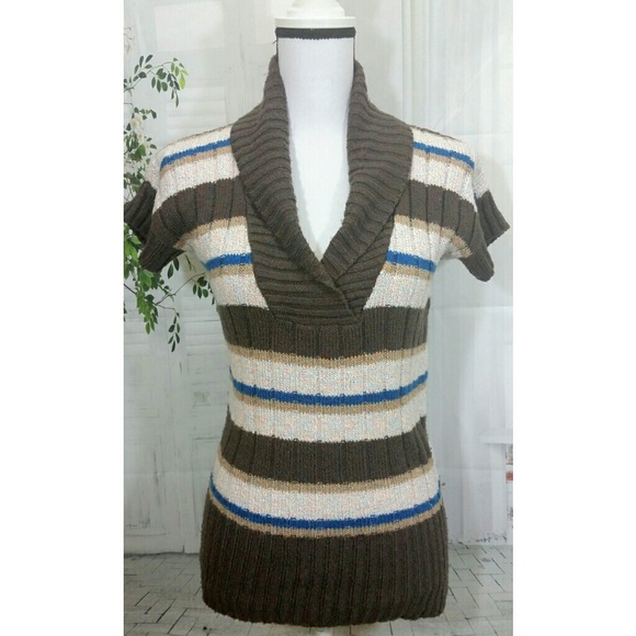Maurices Sweater Shawl Neck Brown S/S Size S - Picture 1 of 7